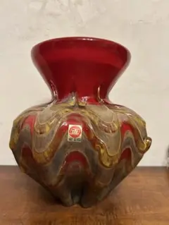 ART GLASS 波状デザイン 花瓶のサムネイル