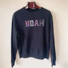 NOAH ノア ネイビー スウェット トレーナー NOAH ノア 人気 ロゴ入り フリース クラシック クルーネック 3色