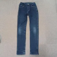branshes ダークブルー デニムパンツ 150　裏起毛