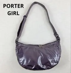 PORTER GIRL ＊ ハーフムーン 三日月 ショルダーバッグ 水玉 紫のサムネイル