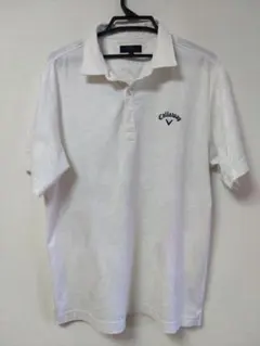 値下げしました 送料程度で出品 Callaway 花柄ポロシャツ 3L 白