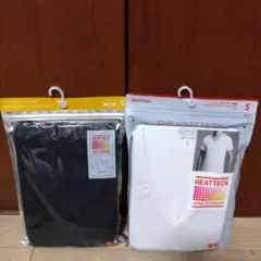 UNIQLO ヒートテック VネックT 九分袖 半袖 S 2枚セット