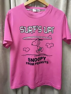 PEANUTSピーナッツ Tシャツ　SNOOPY スヌーピー　ピンク S