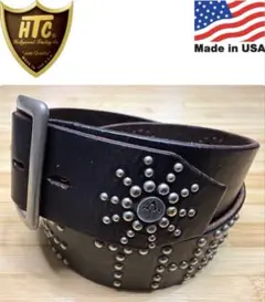 ⭐️美品⭐️HTC ×BACKBONEコラボ⭐️シルバースタッズ⭐️ブラックレザー⭐️34