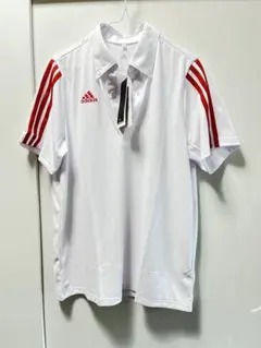〈新品〉adidas ASX410HA ポロシャツ L ホワイト/レッド