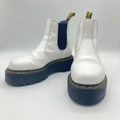 Dr.Martens マーチン サイドゴアブーツ　厚底　チェルシー　白　UK4