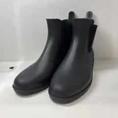 美品 サイドゴア レインブーツ Lサイズ 黒 ブラック 24-24.5cmのサムネイル