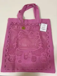 【新品・未使用】近沢レース　ミニレーストート　ハローキティ　ピンク