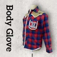 Body Glove ウエスタンシャツジャケット チェック ブルゾン (S)赤青のサムネイル
