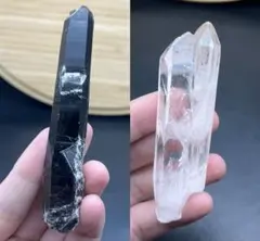 お得セット★天然ナチュラル水晶＆天然モリオン(ケアンゴーム) ポイント　無処理