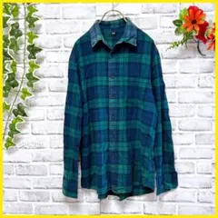 【UNIQLO】 ユニクロ （M） チェックシャツ　ネルシャツ メンズ