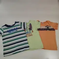 DOUBLE.B ストライプ Tシャツ 3枚セット