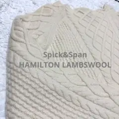 スピックアンドスパン✖️ハミルトンウール ケーブル ボトルネック ニットセーター