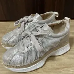 【極美品】GAIMO ガイモ 厚底エスパドリーユスニーカー KEA シルバー39のサムネイル