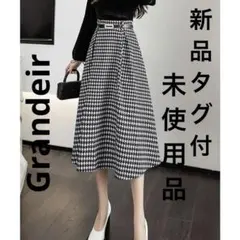 ◉新品タグ付◉Grandeir（グランディール）千鳥柄フレアスカートのサムネイル