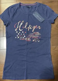 新品タグ付★TOMMY HILFIGER 半袖Tシャツ ネイビー濃紺　M（160