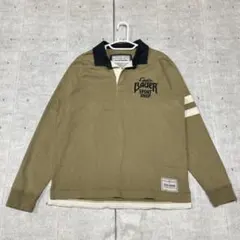 EDDIE BAUER チェーンステッチ刺繍ロゴ ラガーシャツ エディーバウアー