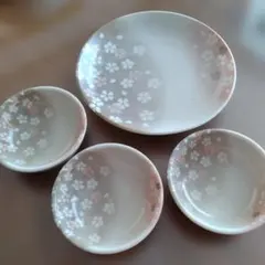 景春窯　桜柄 大皿・小鉢セットのサムネイル