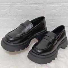 美品✨GRL グレイル 厚底プラットフォームローファー 24.5cm ブラック