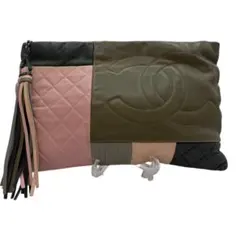 CHANEL パッチワーク クラッチバッグ ラムスキン マルチカラー 23番台のサムネイル