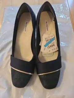 marie claire ネイビー 　パンプス 24.0cm　ヒール約7cm