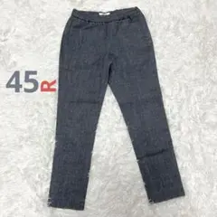 【45R】ウエストゴム ワイド イージーパンツ　リネン混　ストレッチ　サイズ1のサムネイル