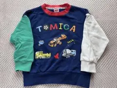 TOMICA 車両プリント　トレーナー　裏毛　110センチ　はたらくくるま