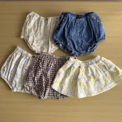 かぼちゃパンツ　スカート　女の子　夏　まとめ売り　70/80cm