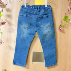 ブランシェス　七分丈　デニムパンツ 110〜120cm