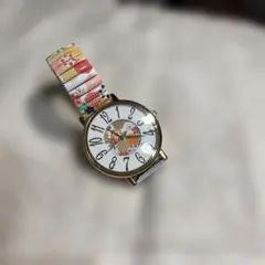 ミッキー＆ミニー プレミアム ラインストーン付メタルリストウォッチ
