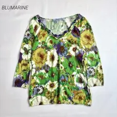 Blumarine*ブルマリン イタリア製 長袖カーディガン 水仙 花柄 - メルカリ