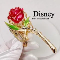 C611/Disney/美女と野獣 バラ ローズ バンスクリップ ヘアクリップのサムネイル