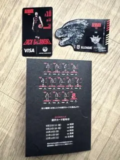 アルバルク東京 9/22開幕戦 選手カード＋ゴジラステッカー