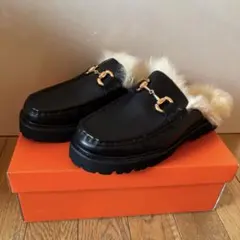 REMNEビットローファーブラック モカシン　SLOBE IENA 38