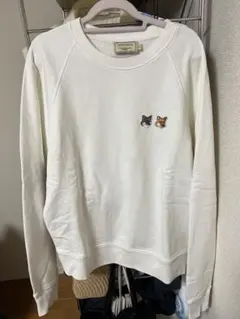 MAISON KITSUNÉ 犬刺繍 ホワイト S