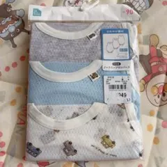 新品　未開封　西松屋 ノースリーブロンパース 3枚組 90cm 肌着　下着