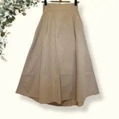 新品✨Diosfront【L】バックリボンスカート/フレア/オフィス/ベージュ