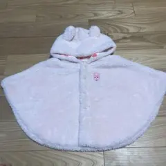 ミキハウスHot Biscuit ピンク ベビーポンチョ