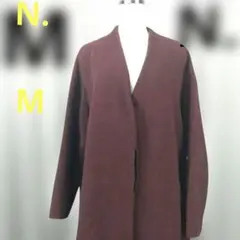 エヌドット ロングコート バーガンディ オープンフロント 長袖 【M】N. A9のサムネイル