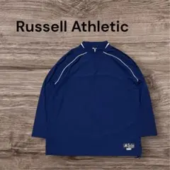 00sRussellDri-Powerハーフジップナイロンプルオーバー紺Lテックのサムネイル