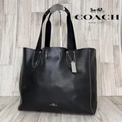 coach コーチ ダービー トートバッグ 肩掛け A4 水色 レザー - メルカリ