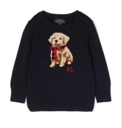 Ralph Lauren ゴールデンレトリバー犬刺繍 ニットセーター 18M