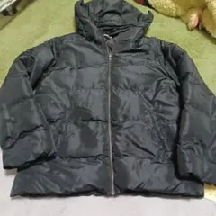 COLZA ブラック フード付きダウンジャケット M