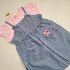 【新品】ミキハウス ホットビスケッツ 半袖 ワンピース 110cm