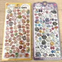 24 ボンボンドロップシール　本物　パン、くま、ねこ、おばけ