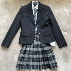 黒チェック柄ブレザー上下セット