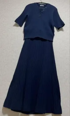 anyFAM セットアップ ネイビー リブニットＬ