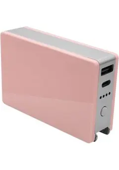充電器ACアダプター モバイルバッテリー 5000mAh ピンク 2台同時充電