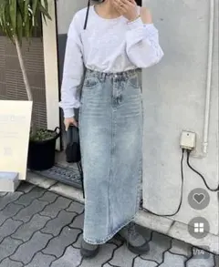 nugu Ella ストレートフィットデニムロングスカート