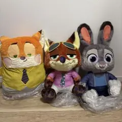ズートピア2 スーパーラージぬいぐるみ ならべてどーみぃふれんず